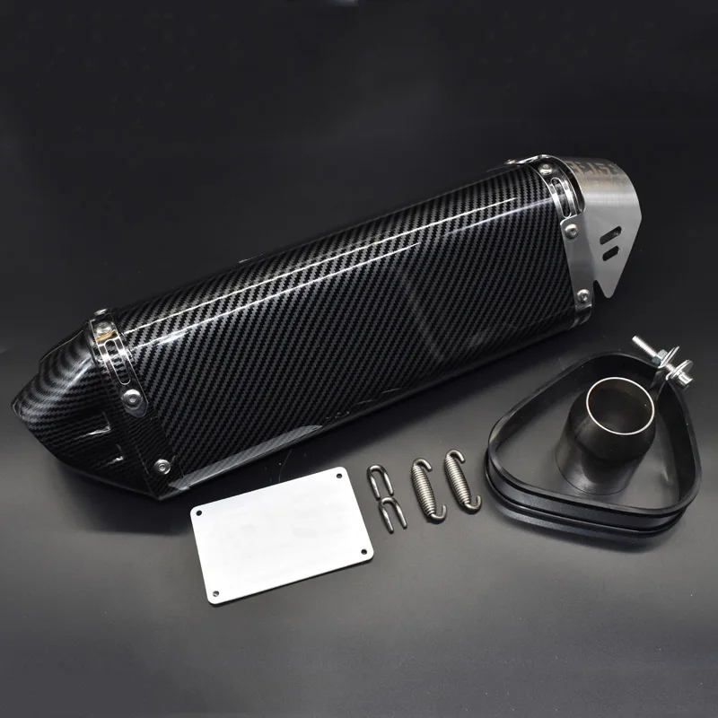 

Motorcycle Yoshimura Exhaust Universal head Carbon Fiber Face Motorbike Exhaust Muffler Escape with db killer