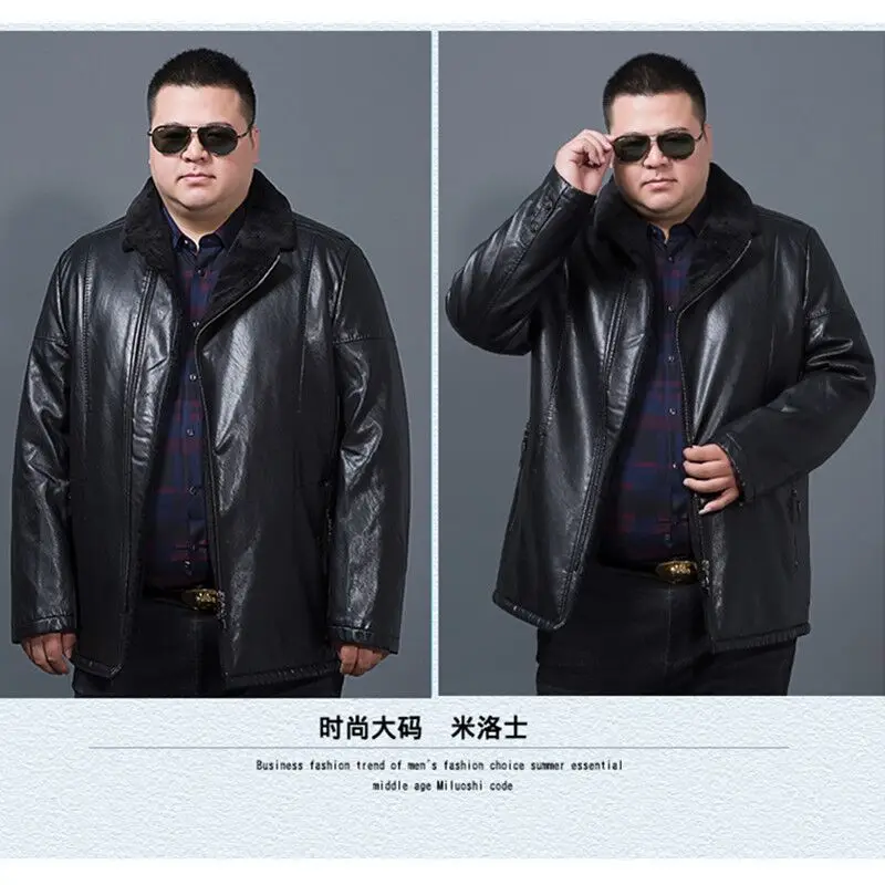 Зимняя мужская куртка из натуральной кожи 10XL 9XL 8XL мужское кашемировое пальто с