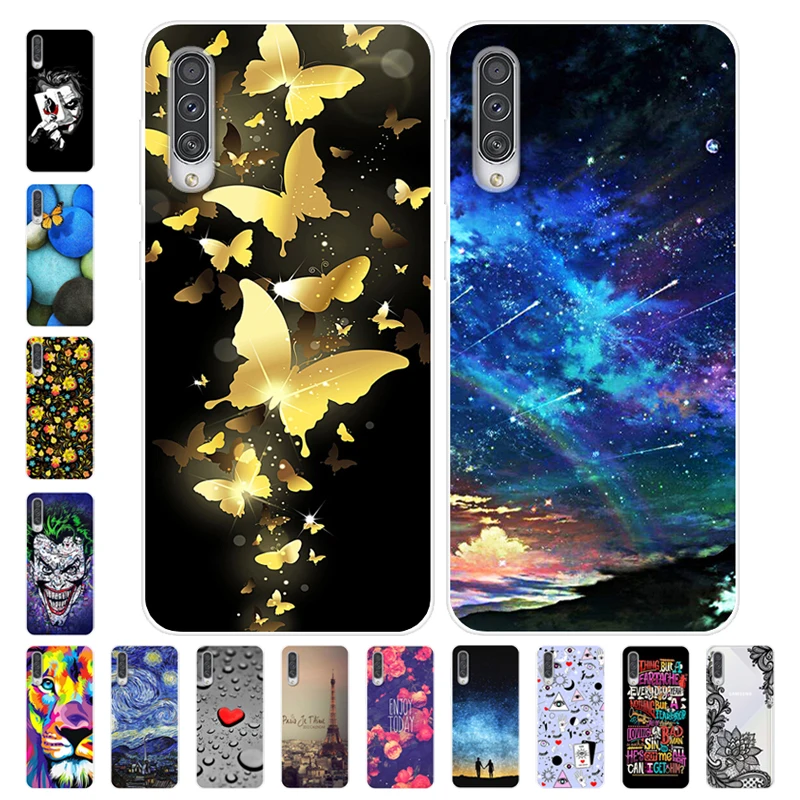 Мультяшный чехол для Samsung A30S мягкий силиконовый накладка на заднюю панель