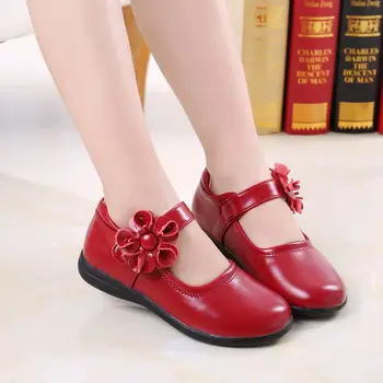 

Autumn NEW children's leather shoes Girl flowers Princess Shoes Spring Autumn elegant student Dance Wedding Party Shoe