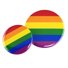 1 Pza LGBT orgullo Arco Iris bandera hojalata insignia soporte Gay lesbianas Bisexual transgénero símbolo Pin Lgbt iconos broche