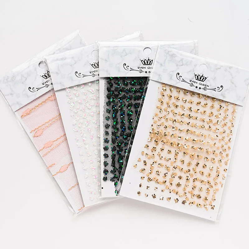 

1 Sheet Mesh Nail Sticker Gold Silver Net Line Tape For Nails Holo Adhesive Silk Foil 3D UV Polish Nail Holo Polish Tips Tapes