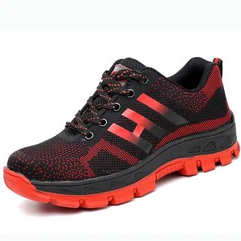 

Hot Sales Fly Woven Smashing Stab Electrician Insulation Shoes Mesh Breathable Lightweight Work Shoes Comfortable Safe Safety E3