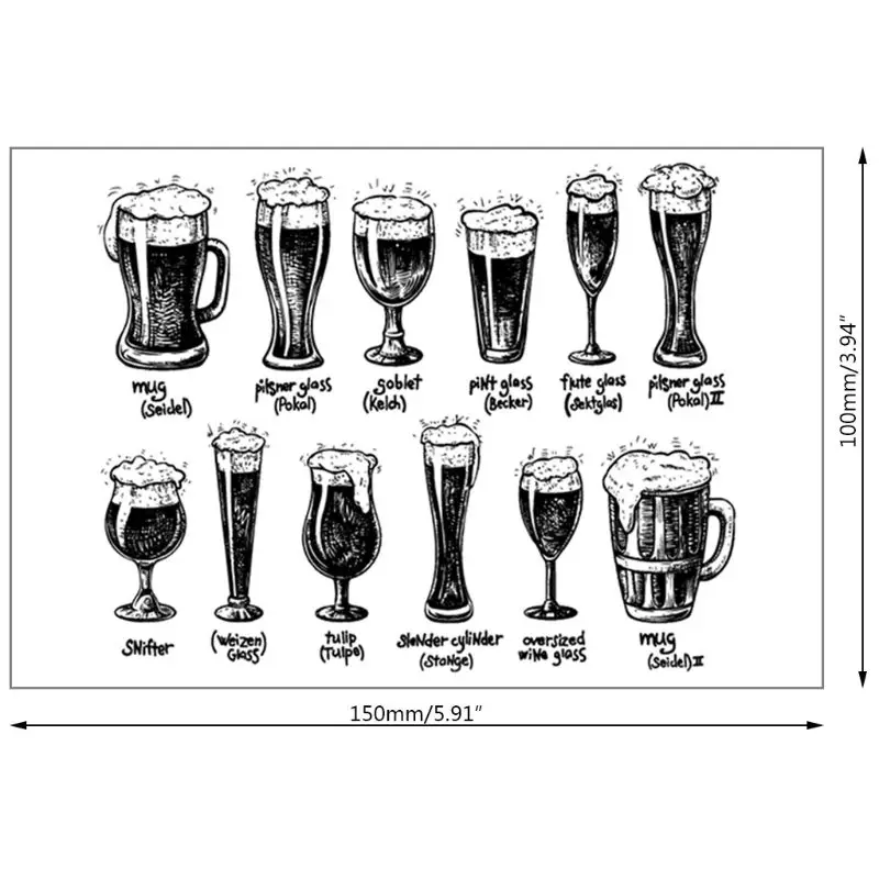 Cheers Beers прозрачный штамп для скрапбукинга прозрачный силиконовый прорезиненный DIY Фото декоративные украшения