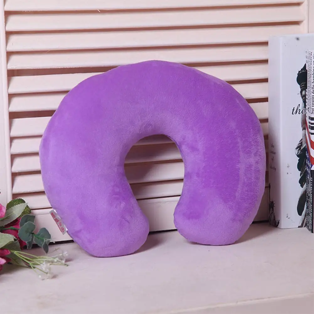Memory Foam постельные принадлежности защитная подушка для шеи сплошной цвет u-образная подушка для путешествий автомобиля Путешествия шейного позвонка Поддержка 1 шт