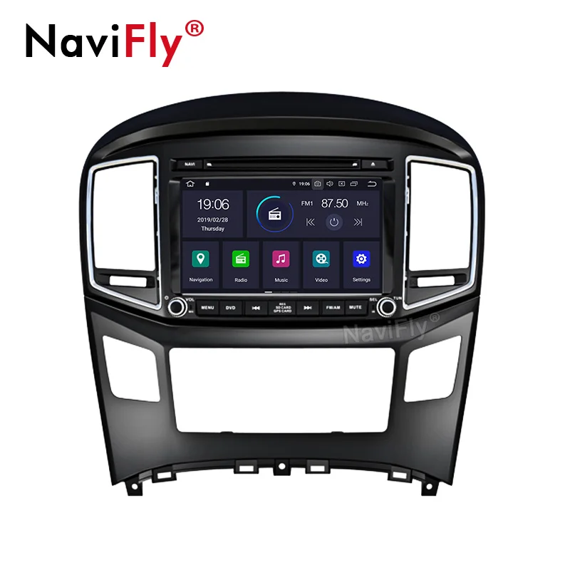 Cheap NaviFly 8Core Android9.0 Car Multimedia player radio for Hyundai H1 2016 with BT wifi ipod gps navigator DVD DVR view camera 1