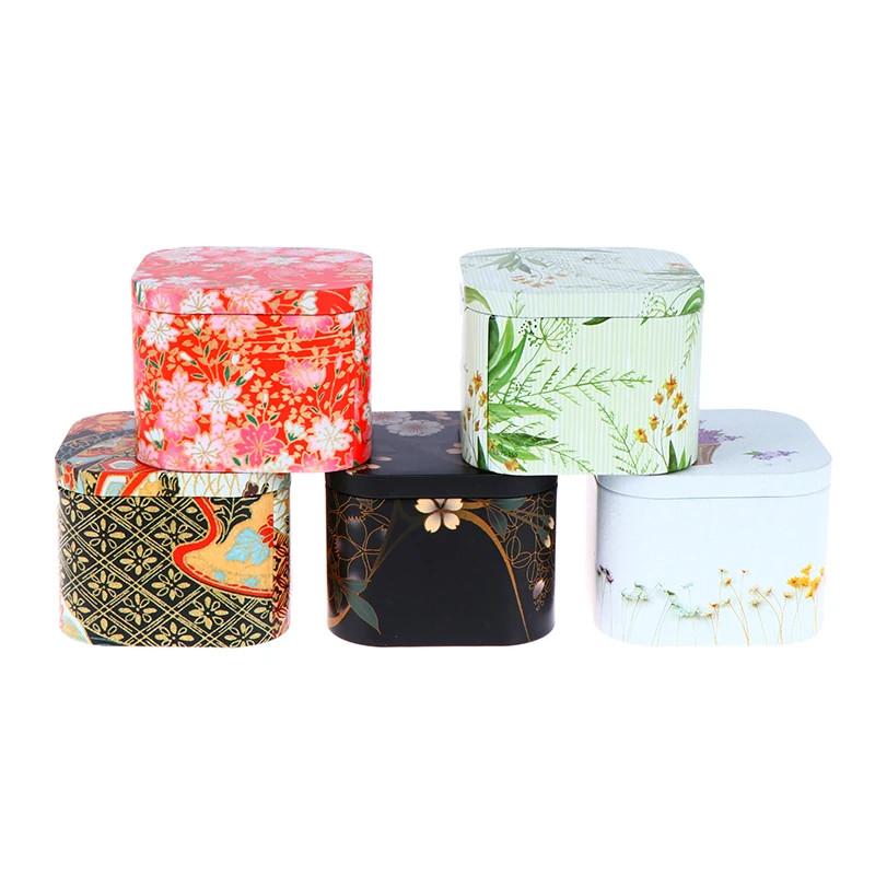 Creative Tinplate Candy Storage Box Square Personalized Small Object Sorting Suitable For Coffee Tea Etc | Дом и сад