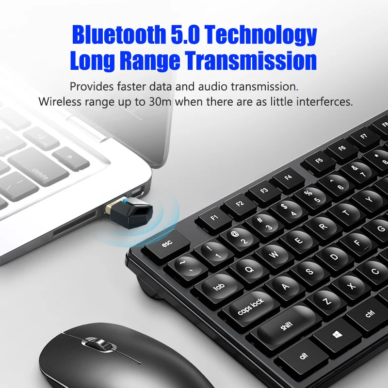 USB Bluetooth 5.0 Audio Sender Empfänger USB Dongle Musik Wireless Adapter für PC Computer Laptop_voghion.com