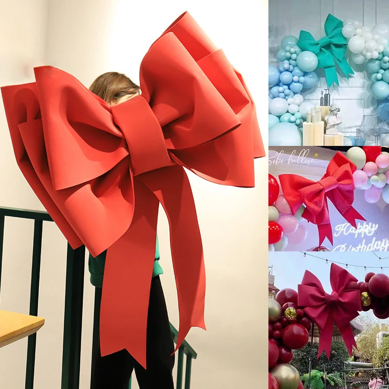 DIY 수제 거품 종이 Bowknot 액세서리 재료 패키지 파티 웨딩 아치 장식 홈 배경 벽 매달려 장식