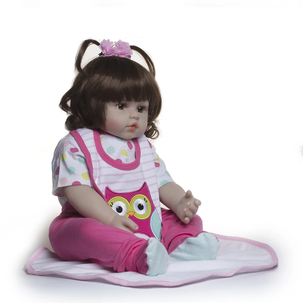 Hoomai 48 см Boneca Reborn силиконовые куклы Reborn Baby Com Corpo De Silicone Menina Детские куклы на день рождения Рождественский подарок