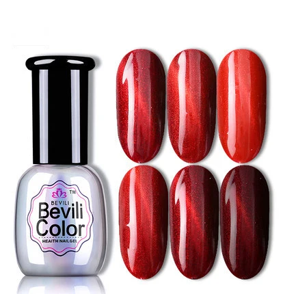 Wei Lin Red cat eye jiao Flame Nail Polish Glue Genuine Wine 3D Ceramic Coloured Glaze cat eye jiao Lasting Removable