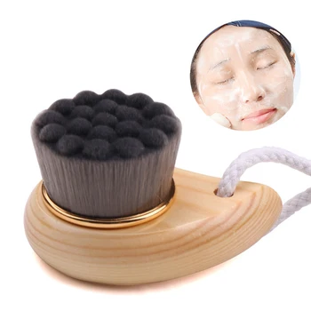 

Bamboo wood Handle Facial Cleansing Brush Beauty Tools Soft Fber Hair Manual Face Brush Cleaning Face Brushes Skin Care