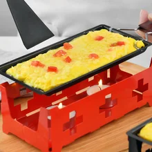 Мини-Сковорода для сыра с антипригарным покрытием и ручкой из цельного дерева, сковорода для масла, кухонная раклетница bougie