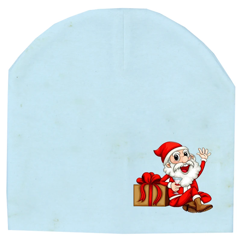 Новая модная шапка для маленьких мальчиков и девочек с изображением Санта-Клауса, снеговика, детская вязаная шапка, хлопковая детская шапка, Рождественский костюм для новорожденных, Подарочные шапочки - Цвет: 5