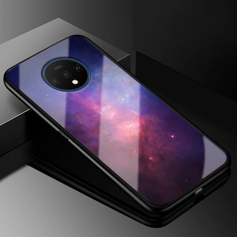 6,55 ''для oneplus 7T чехол из закаленного стекла твердая задняя крышка чехол для телефона s для One plus 7T oneplus 7T силиконовый бампер защитный чехол