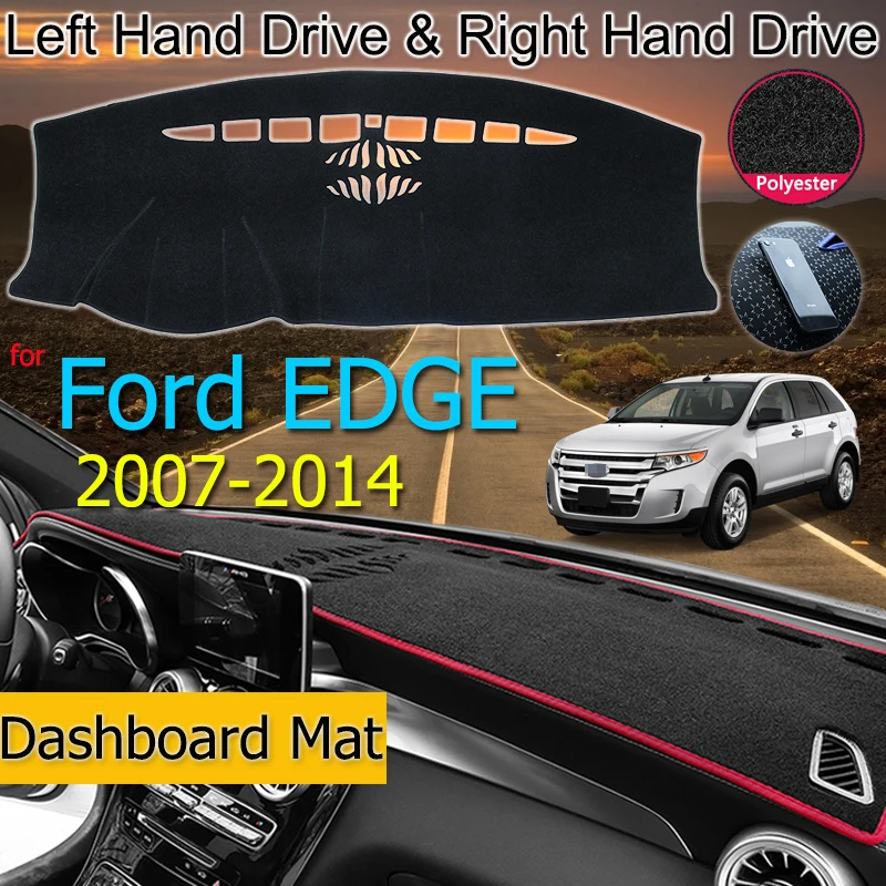 Для Ford Edge 2007 2014 Mk1 анти скольжения Мат панельная крышка ковры приборной
