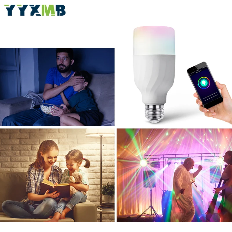 Смарт tuya лампа Wi Fi E27 7 Вт Светильник лампы Совместимость Amazon ECHO/Google Home/IFTTT RGBCW Dimmable