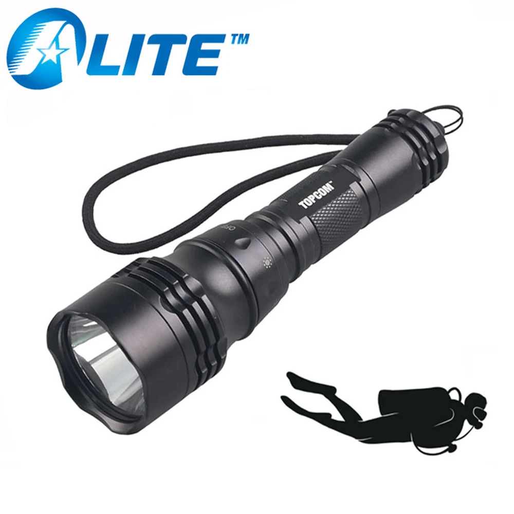 Powerful Light TMWT Дайвинг фонарик 10 Вт Подводный фонарь Diver Flash Light водонепроницаемый IP68 алюминиемые заряжающиеся батареи - Испускаемый цвет: Powerful Light