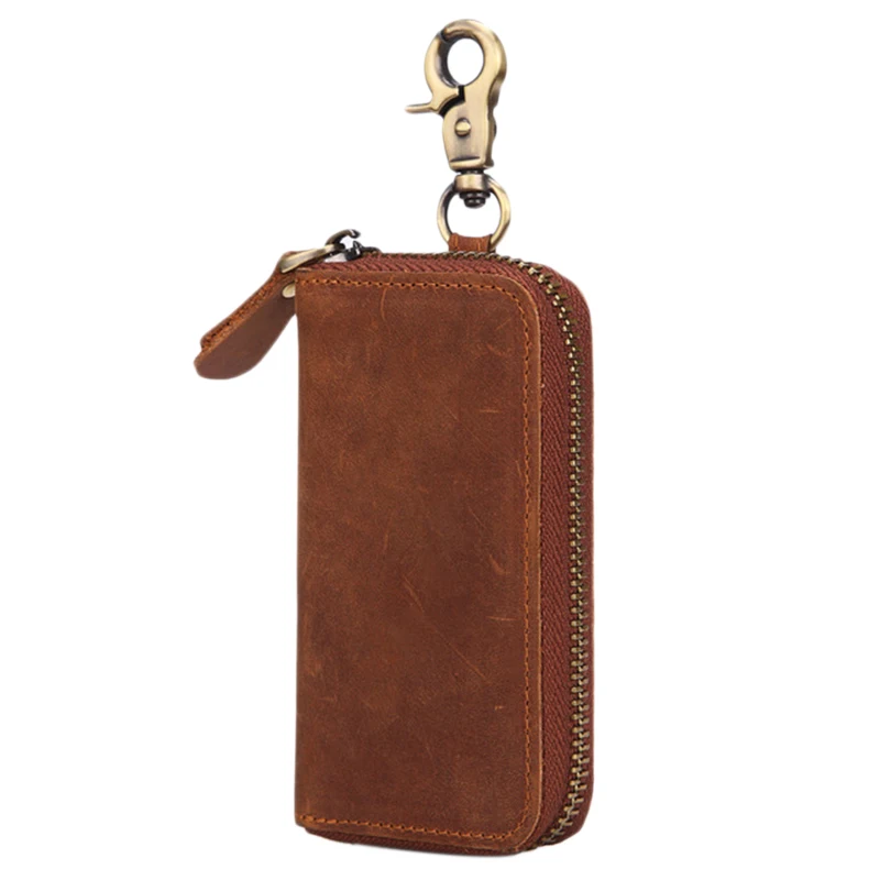 

MISFITS Retro Key Bag Leather Men's Multi-Function Zipper Hanging Key Package Card Package