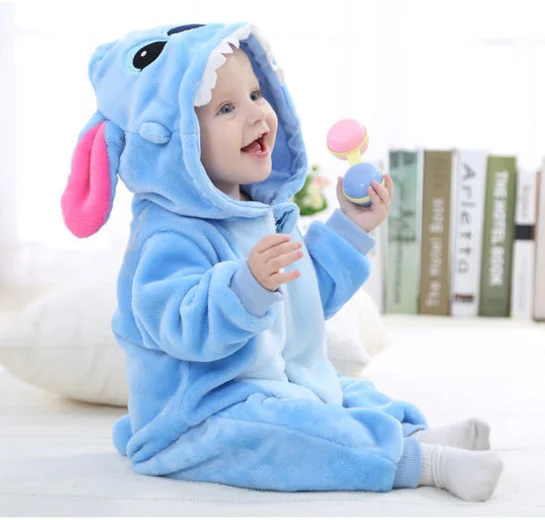 stitch Комбинезон с животными для малышей; детские комбинезоны; зимний комбинезон; одежда для малышей; пижамы с единорогом; костюмы панды для мальчиков с героями мультфильмов; Oneises - Цвет: stitch
