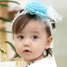 Стиль, европейский и американский стиль, детская лента для волос, аксессуары для волос, головной убор для маленьких девочек, сетчатый розовый, для фотосессии