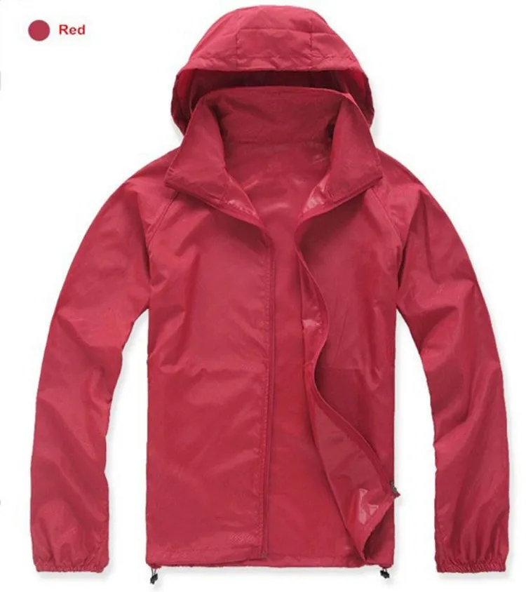 Быстросохнущие походные куртки для мужчин и женщин, новинка, водонепроницаемые солнцезащитные спортивные куртки для мужчин и женщин - Цвет: Красный