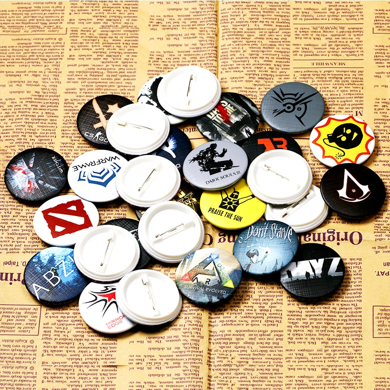 

Game Genji Dota2 Csgo Assassins Dark Souls 3 The Elder Scrolls DAYZ Warframe Goku famine badge broches For Bag collar jewelry