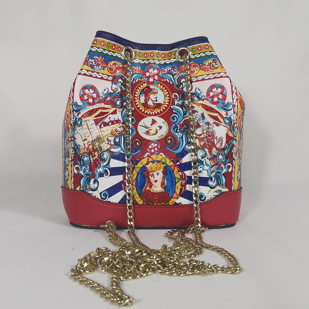 Модный рюкзак женская молодежная сумка с цветным принтом Мини дорожная сумка-мешок рюкзак Король Королева Римский классический винтажный принт девушка
