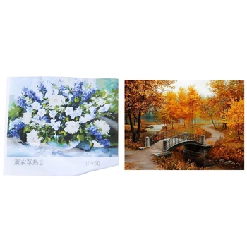 

16x20 Inch DIY Paint By Number Kit Digital Oil Painting Canvas Beautiful Scenery HOT & Lavender Flowers