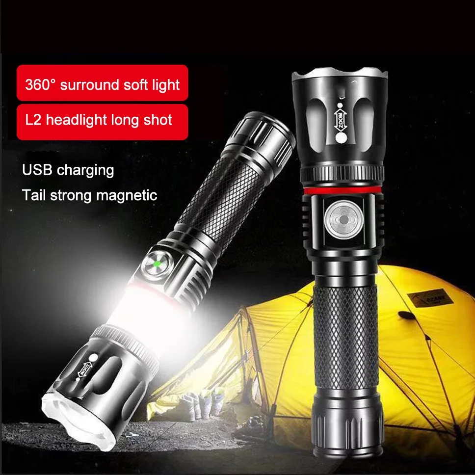 ZUCZUG светодиодный фонарик полевая кемпинг мощный фонарь портативный USB