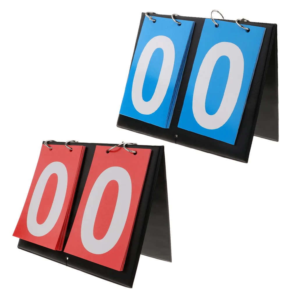 Waterproof Sports 2-Digital Scoreboard Table Top Flip Score Count Board for Basketball, Volleyball