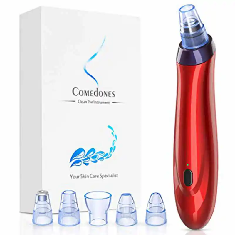 

Blackhead Remover 5- in-1 Pore Vacuum Electric Blackhead Extractor USB Rechargeable 3 Adjustable Strength Beauty Skin Care