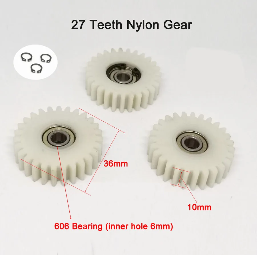 27T 28T 31T 36 Tooth Electric Car Nylon Gear for Electric Lithium Power Folding Car Motor Bicycle electric bike gear motor gear transmission gear