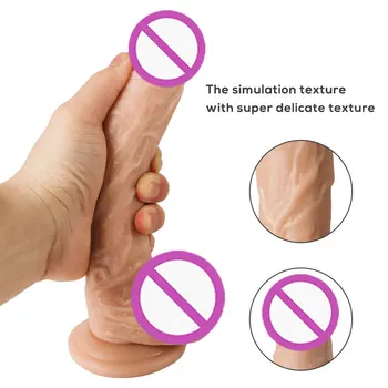 8.5 Inch Huge Realistic Dildo Silicone Penis Dong with Suction Cup for Women Masturbation Lesbain Anal Sex Toys for Adults 18 2