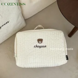 Confortable sac à couches personnalisé ours, sac de maman brodé bébé vêtements rangement sacs de voyage accepter bricolage nom maternelle couette nouveau 
