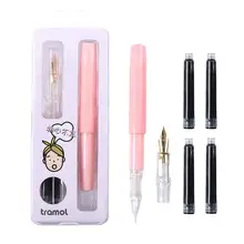 JIANWU 1 Набор Милые яркие цвета EF перо перьевая ручка Роскошные чернильные ручки для студентов kawaii Кисть ручка набор школьных принадлежностей