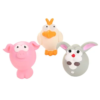 

3Pcs Chewing Toys Durable Portable Molar Squeaker Latex Chew Toy for Kid Dog