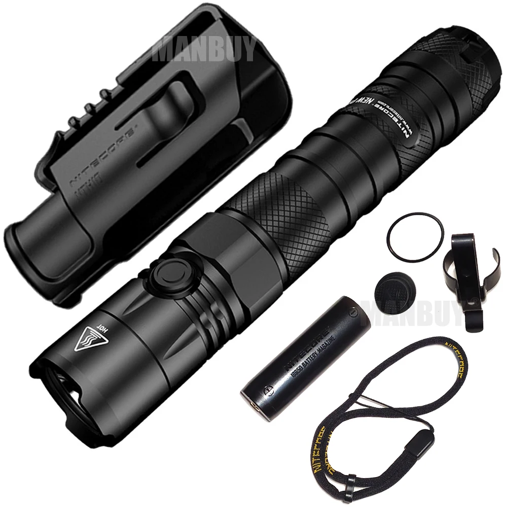 NITECORE P12 тактический фонарь 1200Lm CREE XP-L HD V6 светодиодный с кобура для быстрого извлечения оружия использует CR123 или 18650 аккумулятор EDC