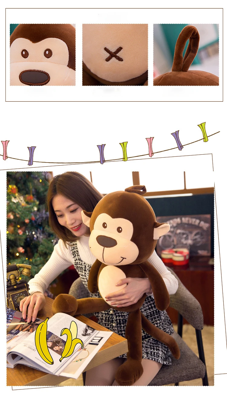 30-70 см Милая милая кукла обезьянка плюшевая игрушка мягкая Подушка плюшевая обезьянка чучело ребенок мальчик девушка подарок WJ124