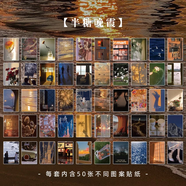 Warm 50pcs/lot INS Natural Scenery Stationery Stickers Aesthetic Travel Book Cute Craft Diary Ablum Bullet Journal Scrapbooking I