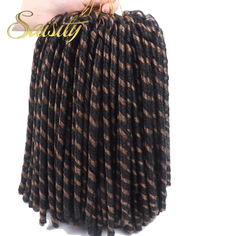 Soft Faux Locs Synthetic Crochet Braiding Hair Extension Jamaican Bounce 14" 30 Roots/Pack Crotchet Braids Goddess Saisity