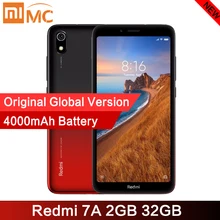 Смартфон Xiaomi Redmi 7A 2GB 32GB 5,4" HD дисплей Snapdargon 439 Восьмиядерный 4000mAh 12MP AI Face разблокированный мобильный телефон