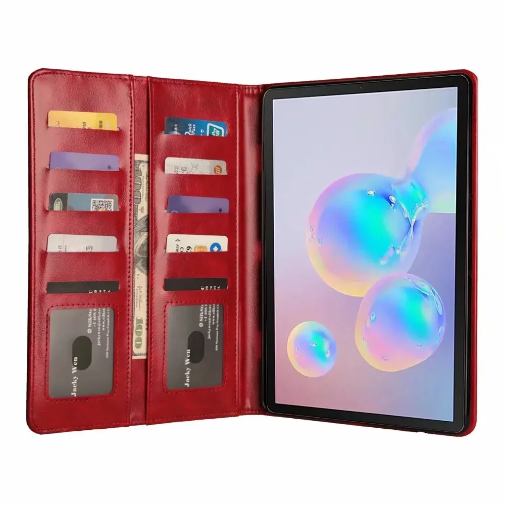 Кожаный чехол Премиум для Samsung Galaxy Tab S6 10,5 SM-T860 SM-T865 10," планшет смарт-подставка+ пленка для экрана+ стилус