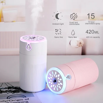 

300ML LED Light Aromatherapy Diffuser USB Ultrasonic Air Humidifier Mist Maker Aroma Essential Oil Diffuser Household