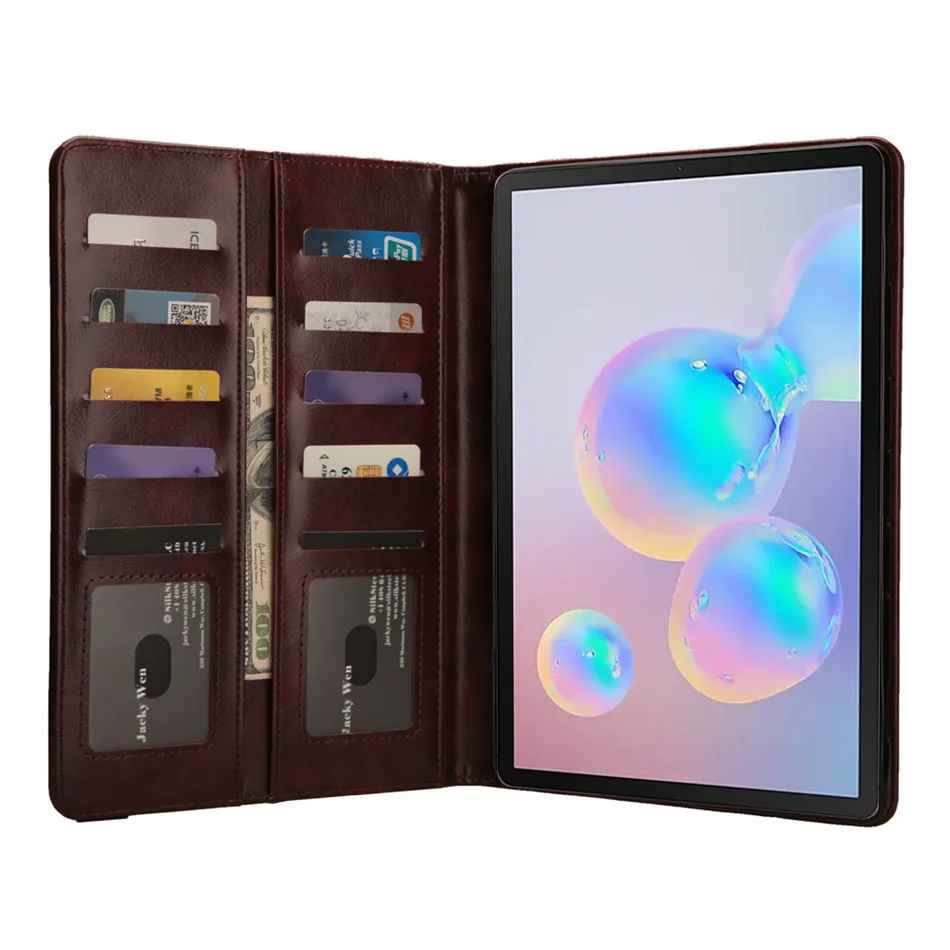 Чехол для Samsung Galaxy Tab S6 10,5 SM-T860/SM-T865 с держателем для карандашей бумажник для карт Многофункциональный чехол для планшета