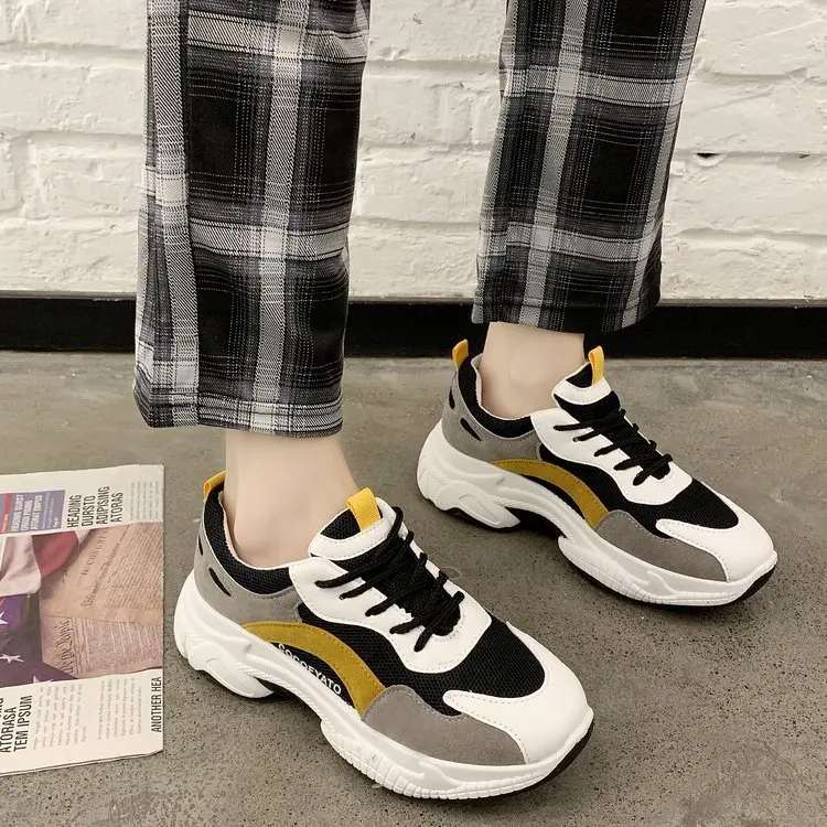

Athletic Shoes Women's 2020 Spring New Style Wisdom Smoked Shoes Net Red Thick Bottomed Mixed Colors Korean-style Dad Shoes Wome