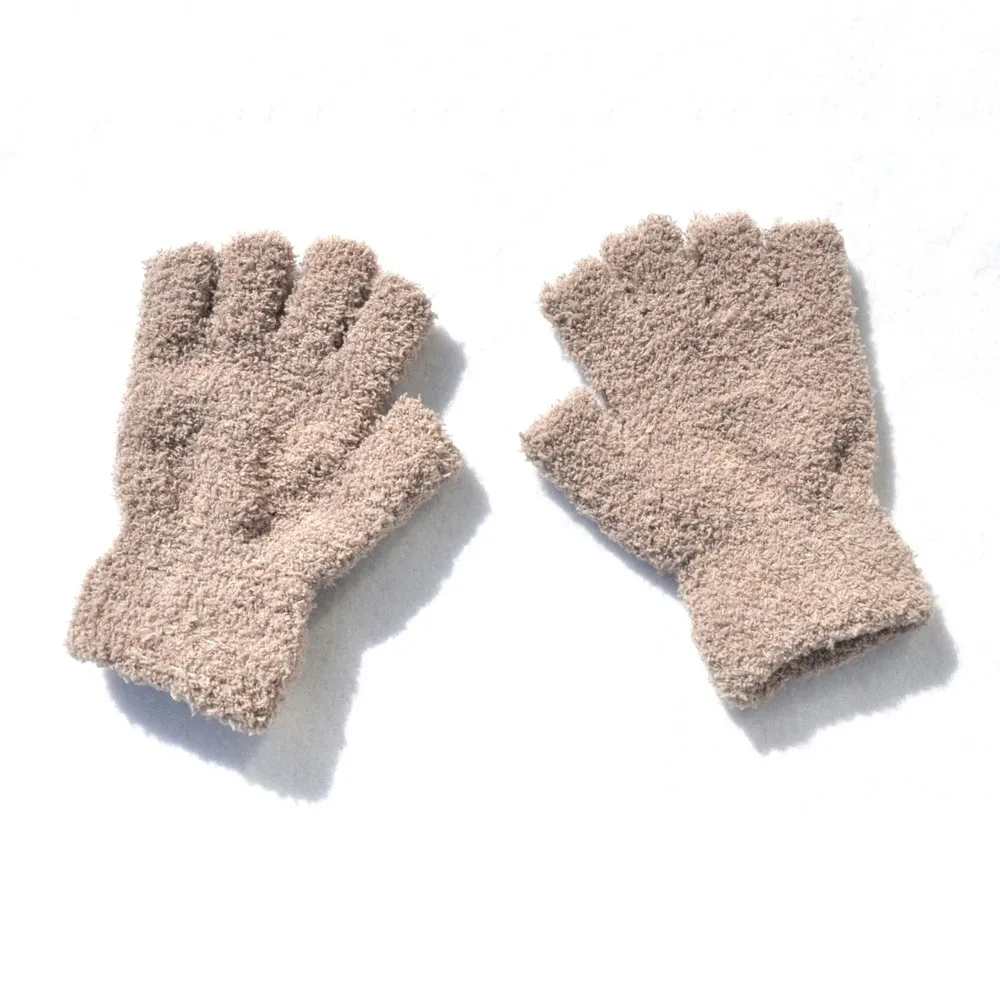 Gloves Mitten fingerless gloves Unisex Fleece Half-Fingers Fuzzy Adult warm gloves Winter handschoenen guantes mujer luvas