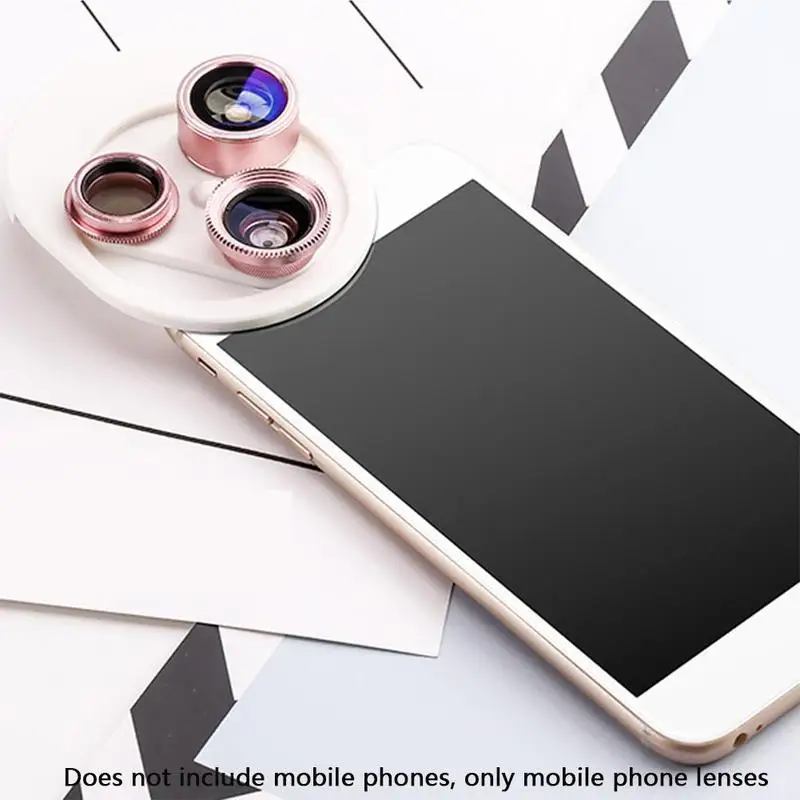 4 in1 Universal Rotary Mobile Phone Lens For iphone Samsung Huawei Wide Macro fish eye Smartphone Lens Camera