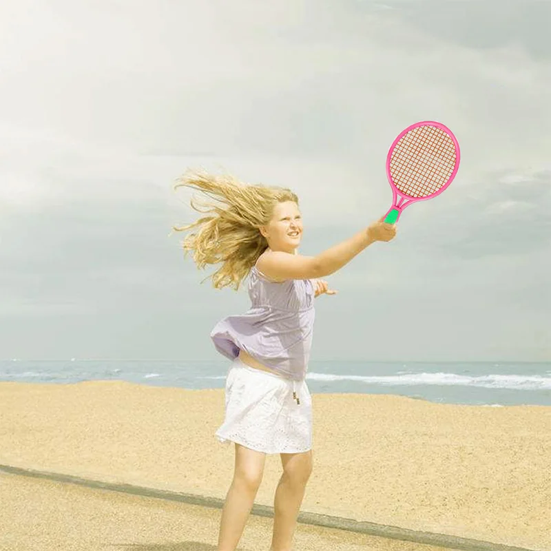 Пляжная Теннисная ракетка детская спортивная Теннисная ракетка с мячом для бадминтона