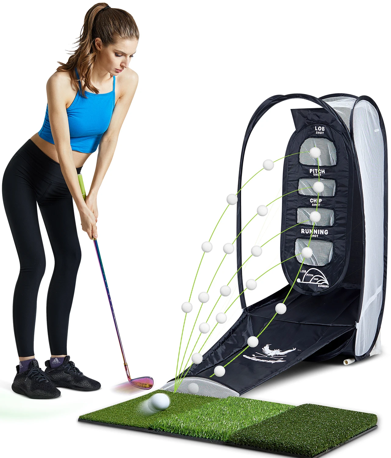 휴대용 게임 트레이너, 골프 치핑 타격 트레이너, 접이식 실내 및 실외 사용 가능swing trainergolf swing